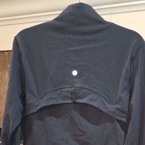 LULULEMON DEFINE Sz 12 Charcoal Black Full Zip Active Running Sport Logo Jacket - Picture 4 of 7